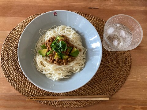 簡単！アボカド納豆ソーメン